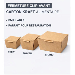 #TTM-GEN CONTENANT TAKE-OUT VERNIS - MOYEN FORMAT - IDÉAL POUTINE ET BURGER <br>5 1/2