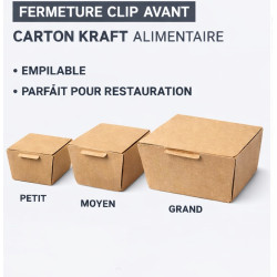 #TTM-GEN CONTENANT TAKE-OUT VERNIS - MOYEN FORMAT - IDÉAL POUTINE ET BURGER <br>5 1/2