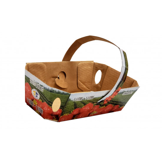 #71BFRP STRAWBERRY BASKET WITH ATTACHED HANDLE <br>1LT-A #71BFRP STRAWBERRY BASKET WITH ATTACHED HANDLE <br>1LT-A